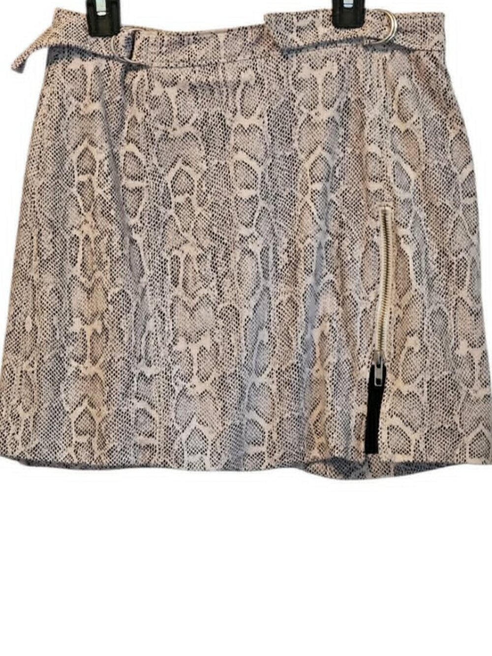 Free People Magic Snakeskin Print Moto Mini Skirt Size 4